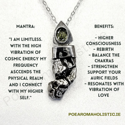 Meteorite Campo Del Cielo Genuine Moldavite Crystal Amulet Necklace Pendant Talisman