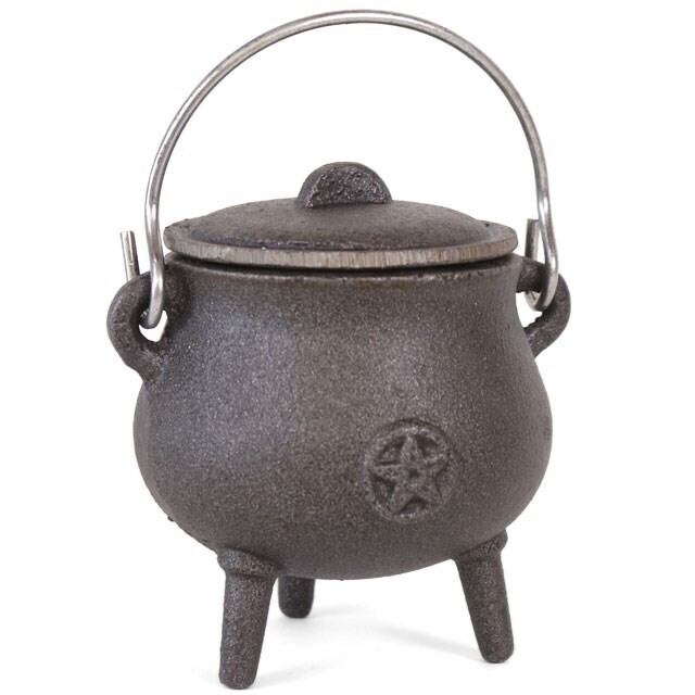 Cast Iron Cauldron with Pentagram