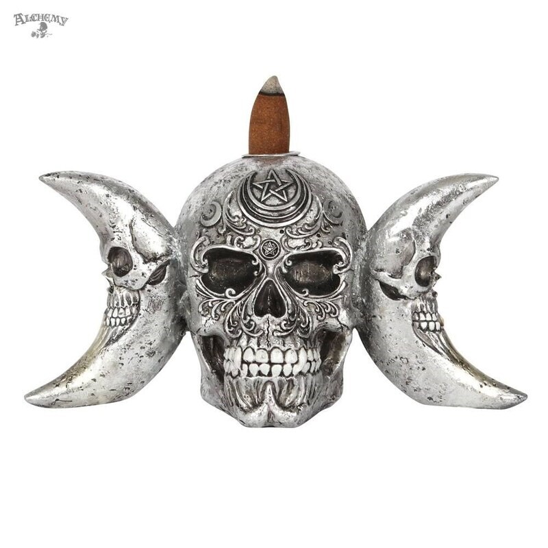 Skull The Dark Goddess Backflow Cone Burner Alchemy Gothic Witchcraft 