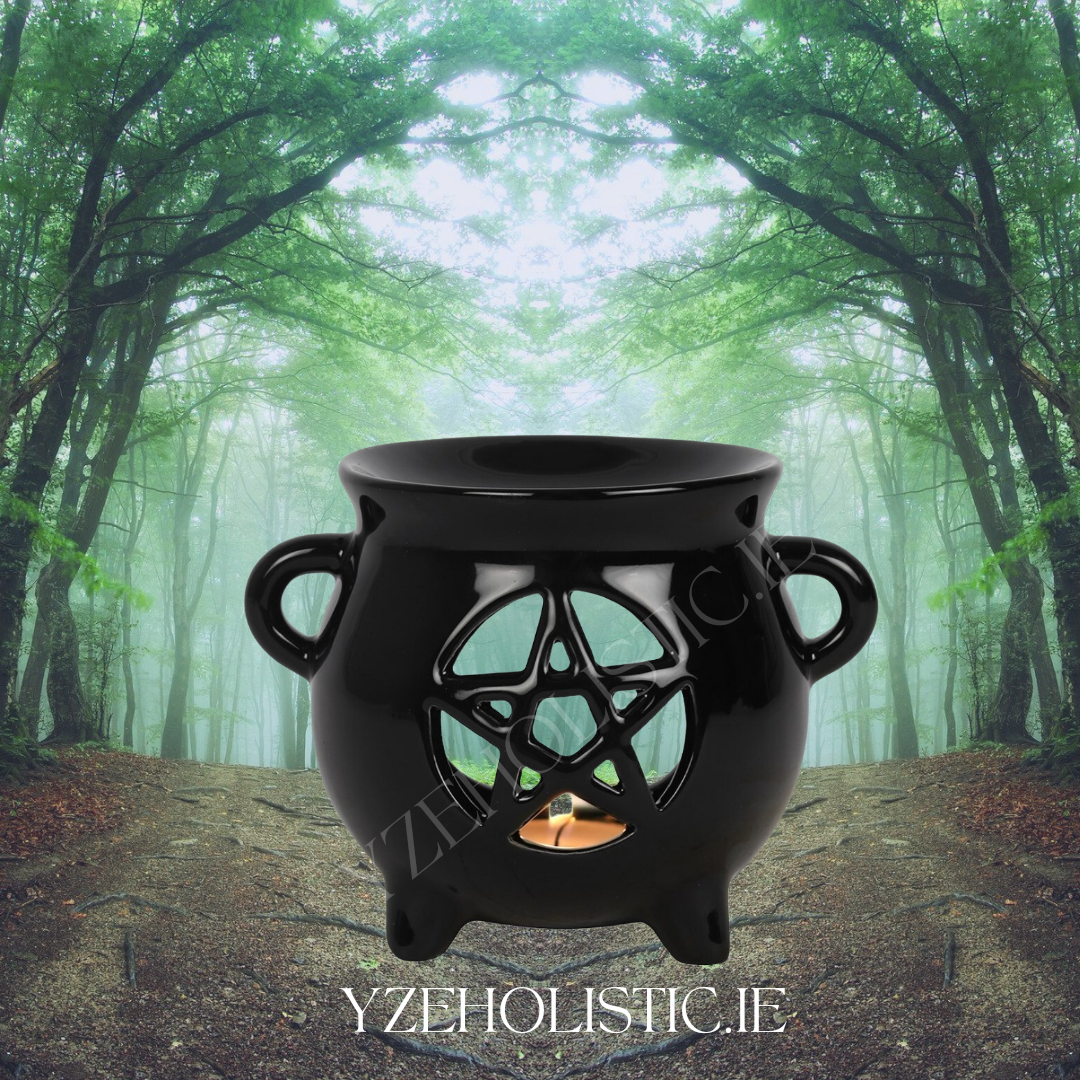 Pentagram Cauldron Oil Candle Burner Aromatherapy 