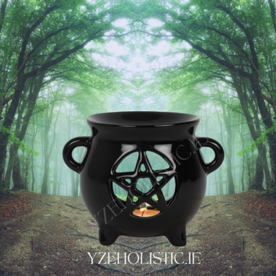 Pentagram Cauldron Oil Candle Burner Aromatherapy 