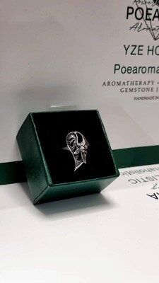 Vintage Style Leaf 925 Silver Ring