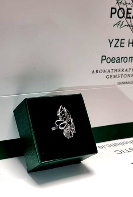 VINTAGE STYLE RIBBON 925 PURE STERLING SILVER RING 