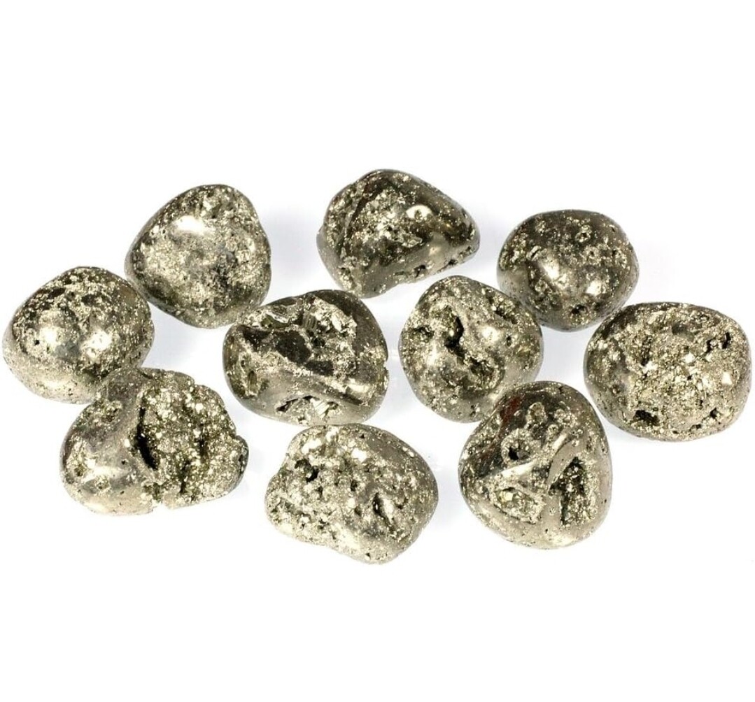 Pyrite Crystal Tumbled - Abundance - Prosperity - Luck - Grounding - Balancing 