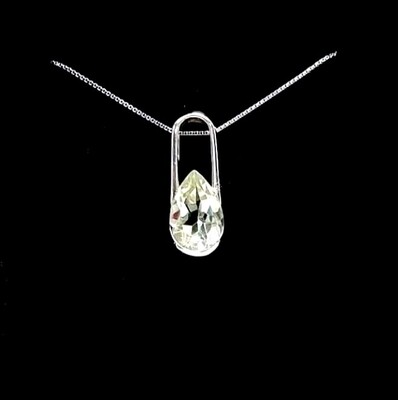 GREEN AMETHYST AMULET PENDANT STERLING 925  SILVER