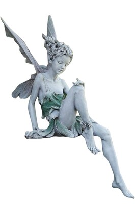 Fairy Sculpture Statue Decoration 3D/ Sitting Fairy Art Ornament