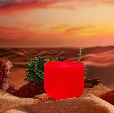 Crystal Singing Bowl Root Chakra 7" C-tone 432 Hz