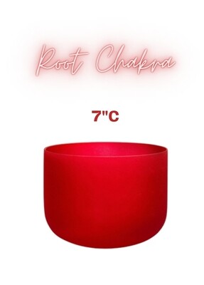 Crystal Singing Bowl Root Chakra 7&quot; C-tone 432 Hz