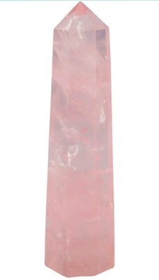 Rose Quartz Tower Point Wand Obelisk Genuine Crystal 