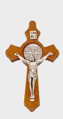 Wooden Cross Crucifix Christian Jesus Necklace 