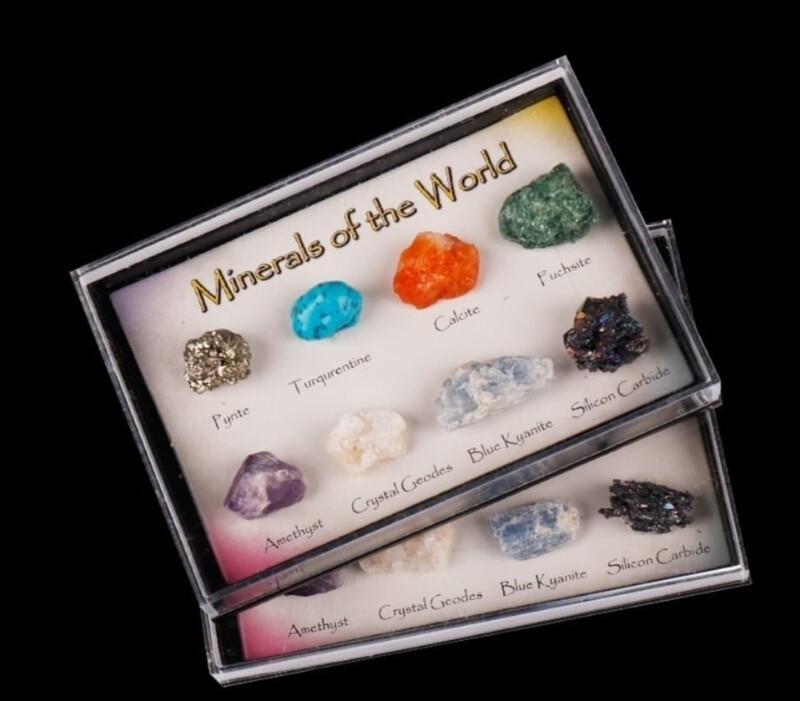 Minerals of the World 8 pcs rough crystal set