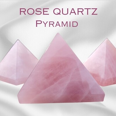 Rose Quartz Pyramid Solid Feng Shui Spiritual Reiki Natural Stone 5-6 cm