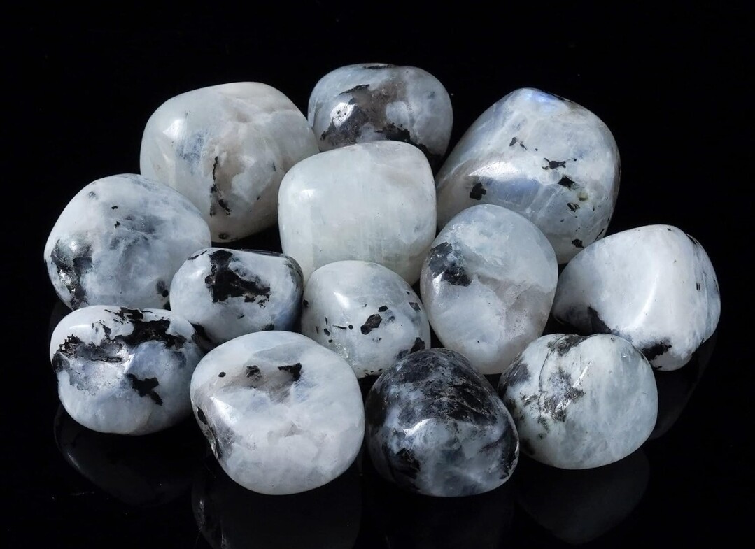 White moonstone tumbled crystal 