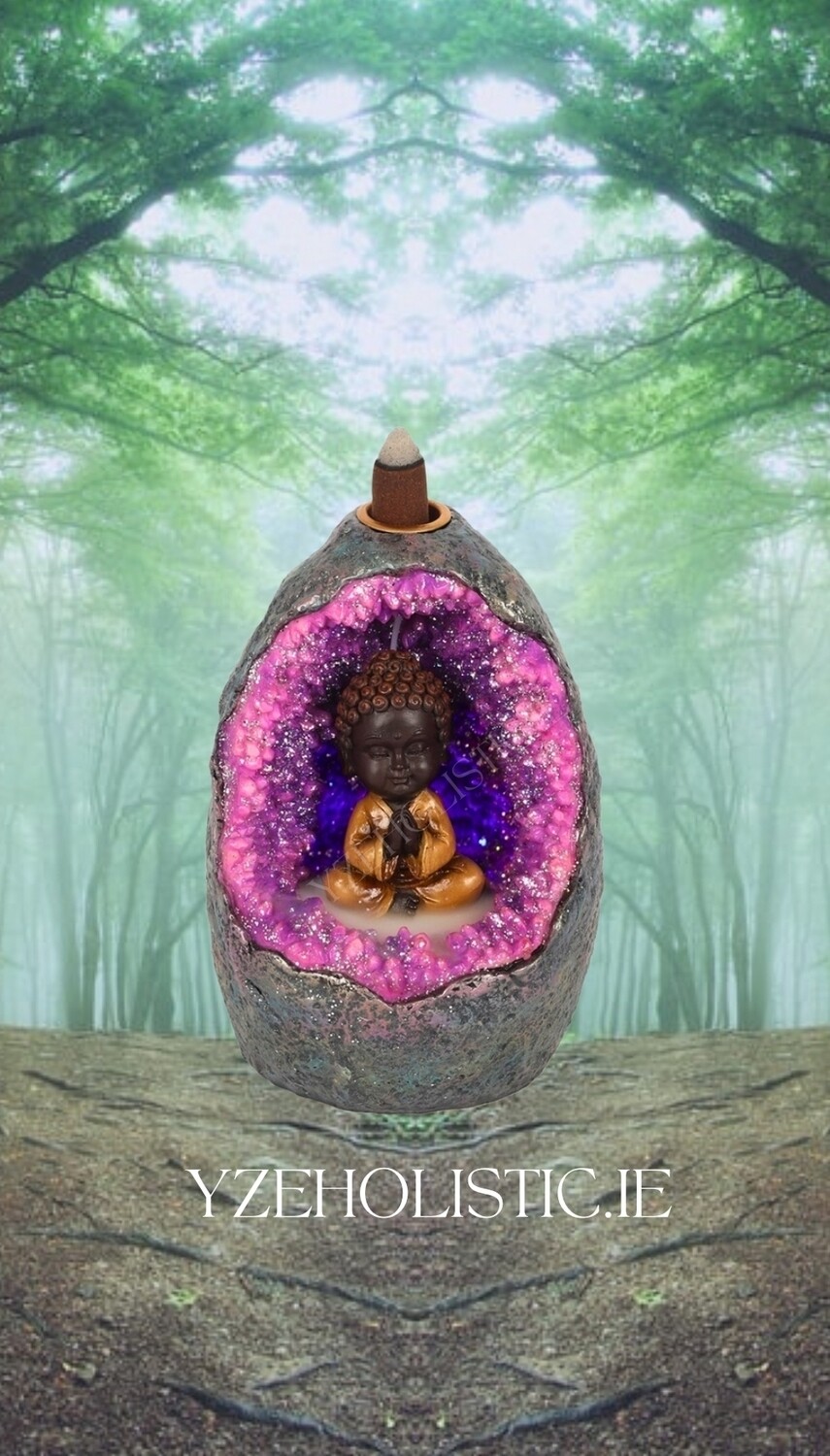 Buddha Crystal Cave Backflow Cone Burner