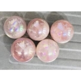 ANGEL AURA ROSE QUARTZ CRYSTAL SPHERE LARGE 55mm