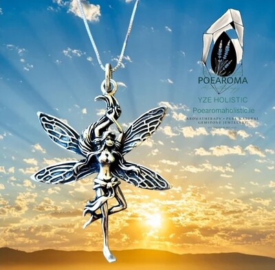 Fairy Necklace 925 Sterling Silver Pendant "DANCING FAIRY"