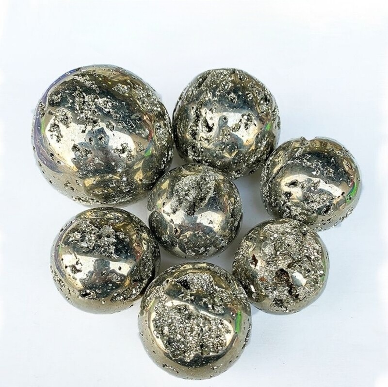 Pyrite Sphere Large Natural Stone Gold Crystal 