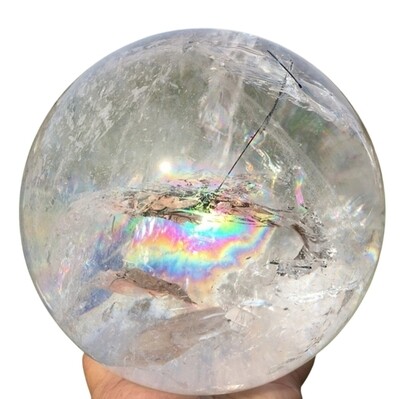 Clear Rock Quartz Crystal Sphere Large +- 95mm 