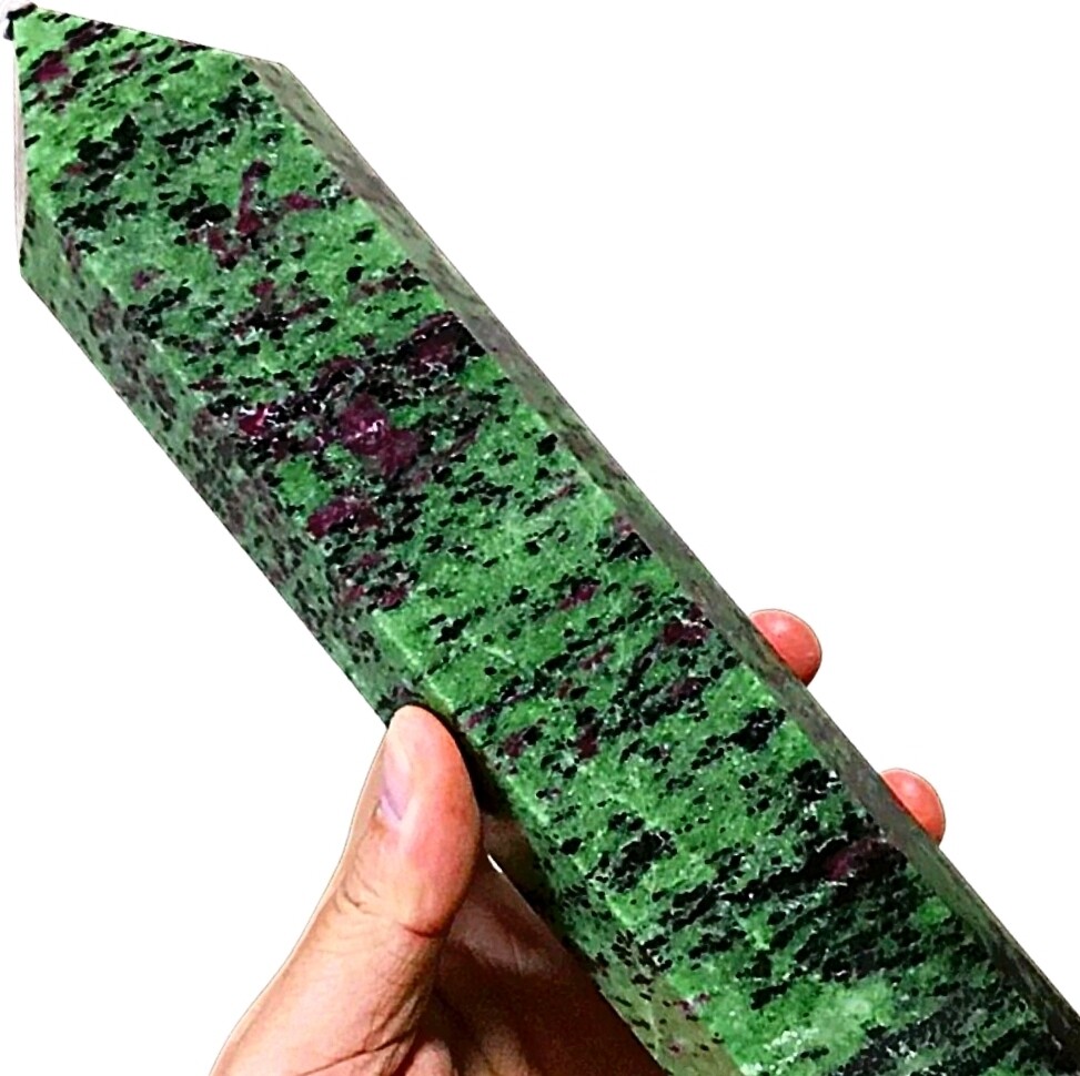 RUBY IN ZOISITE TOWER MASTER HEALER ENERGY GENERATOR SQUARE XL