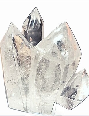 Clear Rock Crystal 5 Points Tower Obelisk - Master Healer 