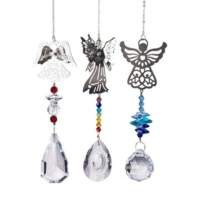 Angel Crystal Light Sun Catcher Stainless Steel 
