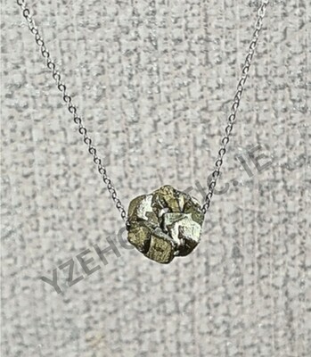 Pyrite Crystal Necklace - Abundance - Prosperity - Luck - Grounding - Balancing 925 Sterling Silver