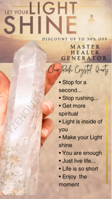 Clear Rock Quartz Master Healer Large 491g