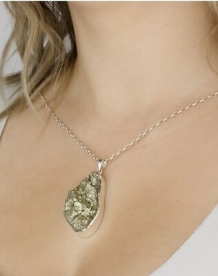 Pyrite Crystal Necklace - Abundance - Prosperity - Luck - Grounding - Balancing 