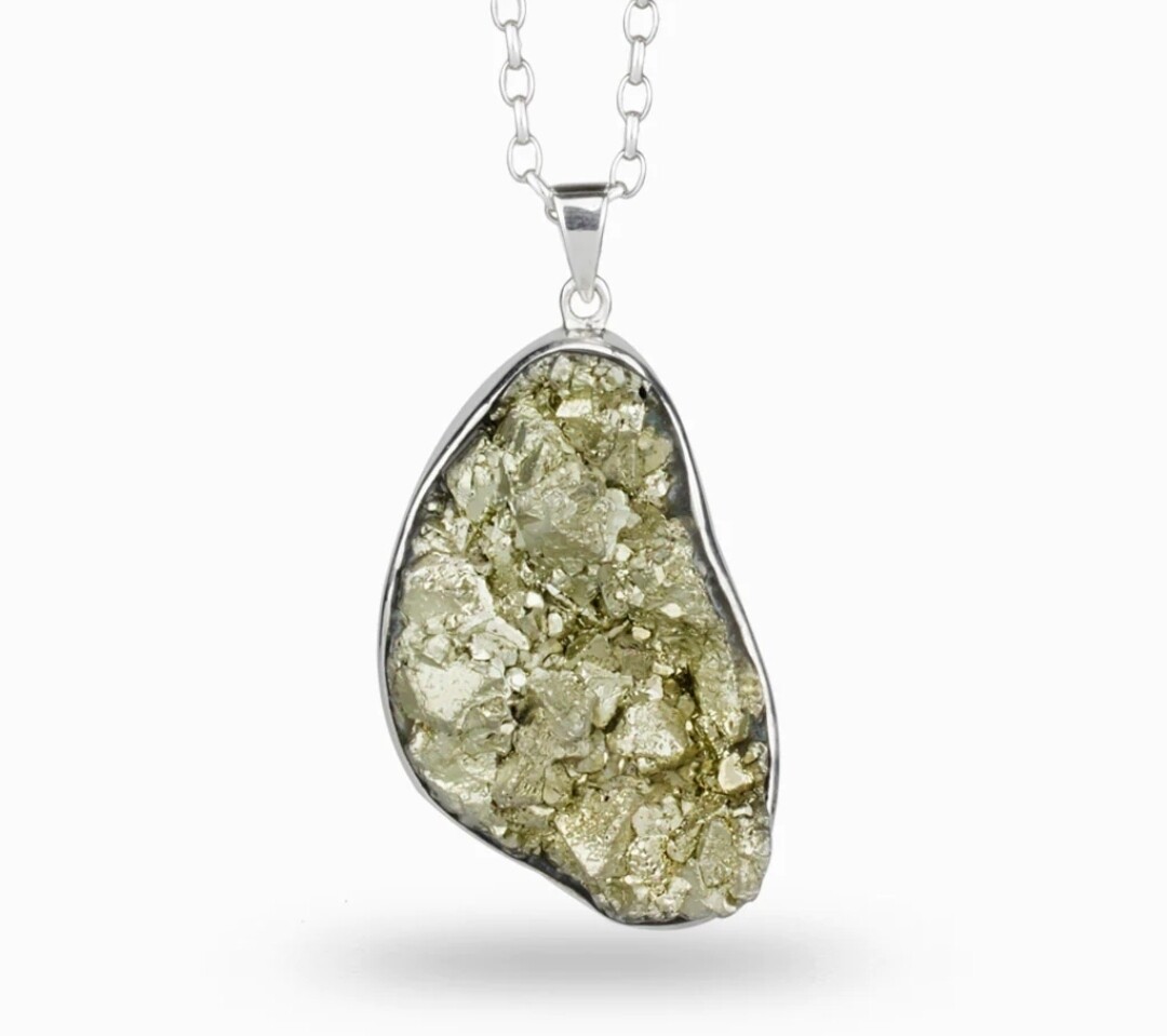 Pyrite Crystal Necklace - Abundance - Prosperity - Luck - Grounding - Balancing 