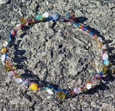Chakra Crystal Multicolour Wirewrapped Choker Necklace 