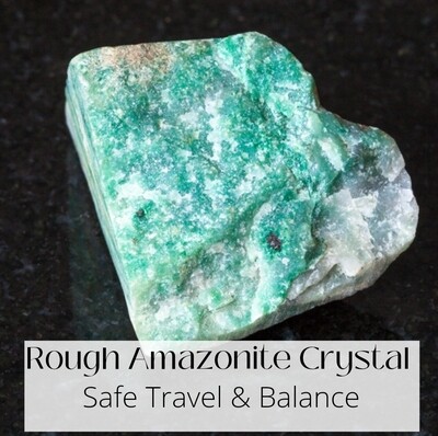Amazonite Green Rough Crystal Safe Travel Lucky Stone Protection 