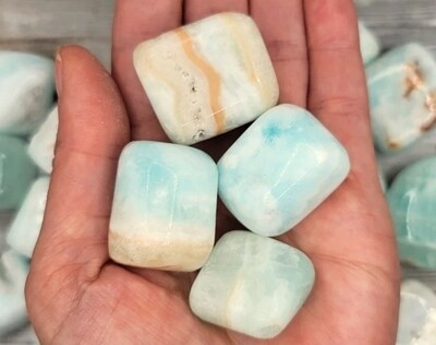 Caribbean Blue Calcite Crystal Natural Stone