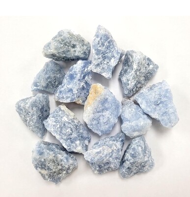 Rough Blue Calcite Crystal Natural Stone 