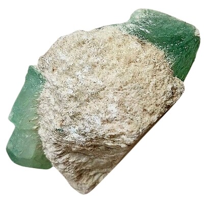 Green Apophyllite Cluster Crystal Geode 
