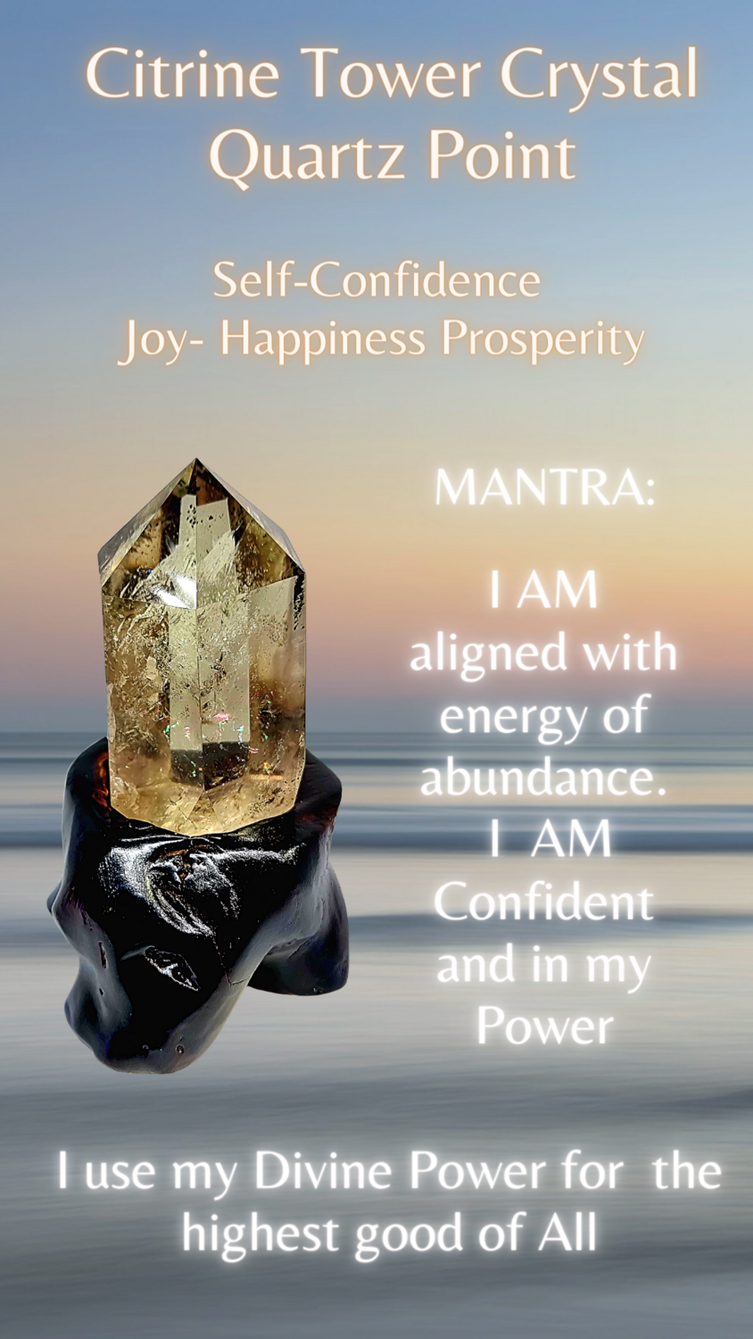 Citrine Crystal Tower Quartz Master Healer Point Natural Stone Obelisk Double Terminated Quartz 