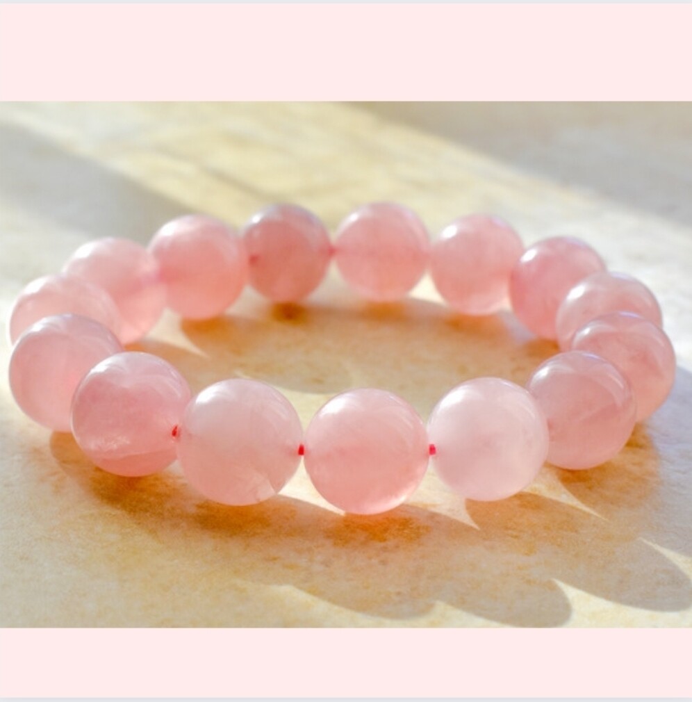 Rose Quartz Crystal Bracelet Natural stone 10mm 