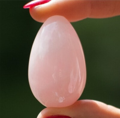 Rose Quartz Crystal Egg Carving Natural Stone ±6cm