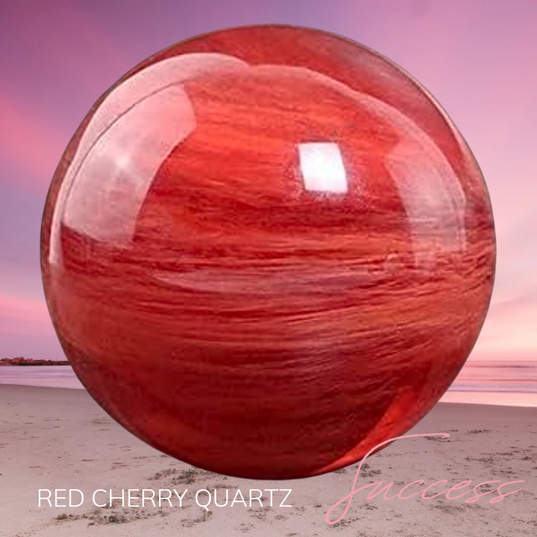 Quartz Sphere Red Melting Stone Red Cherry Quartz Sphere Crystal Large