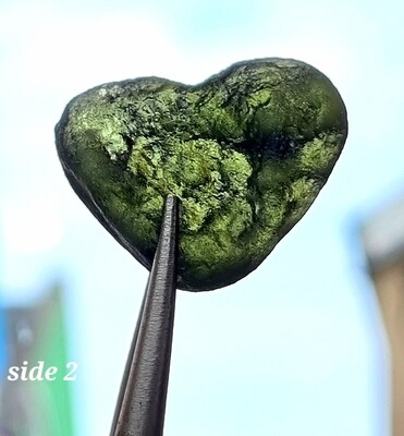Moldavite Crystal Tektites Heart Shape 