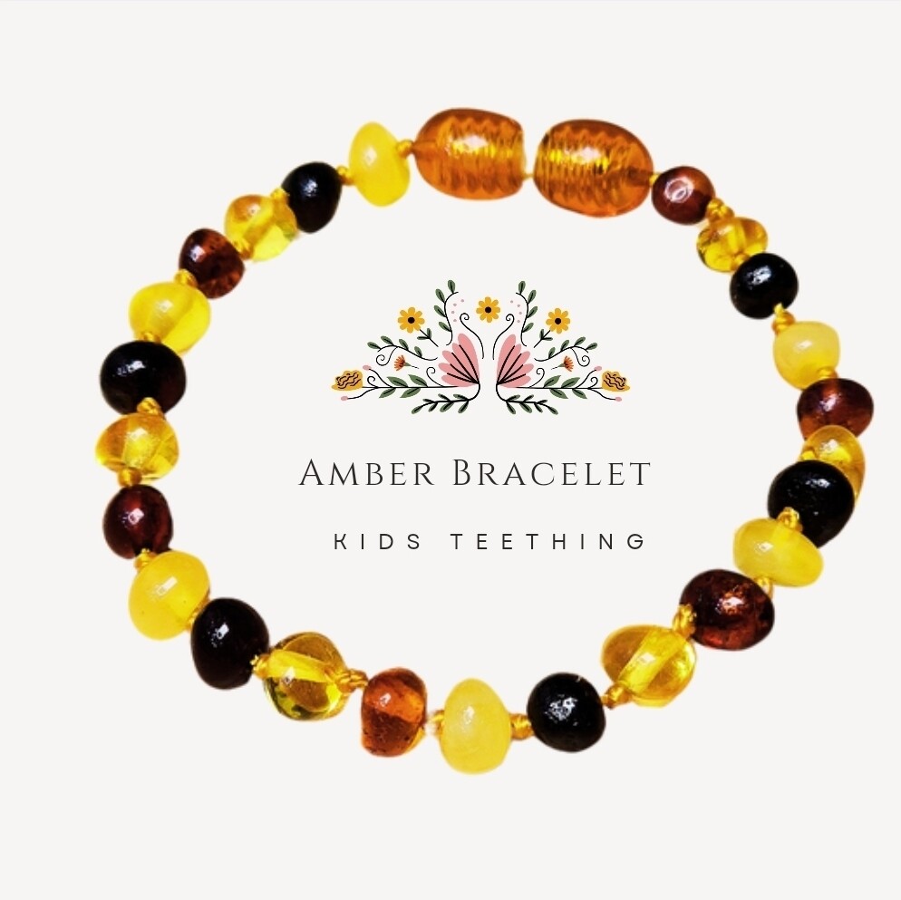 Amber Teething Bracelet Genuine Certified Baltic Polished Amber
