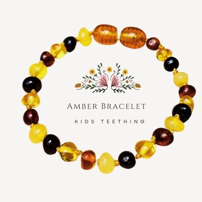 Amber Teething Bracelet Genuine Certified Baltic Polished Amber