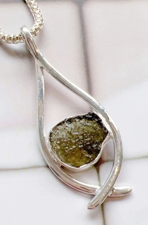 Moldavite Crystal Necklace Healing Pendant Talisman