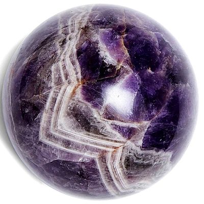 Amethyst Sphere Crystal Quartz Deep Purple Chevron Amethyst Natural Stone