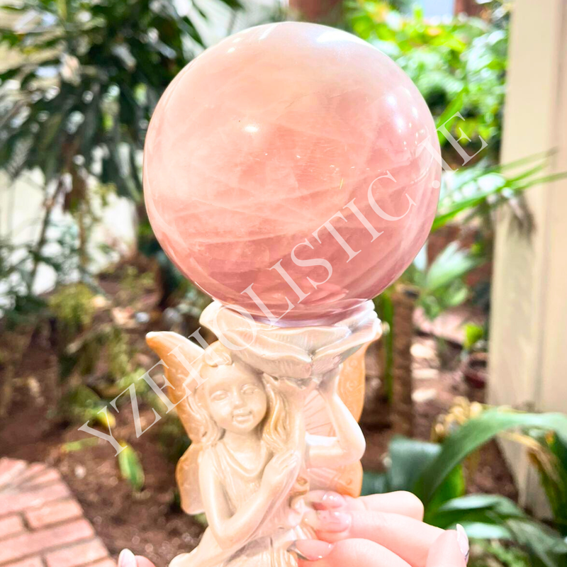 Rose Quartz Crystal Sphere Large 80+mm