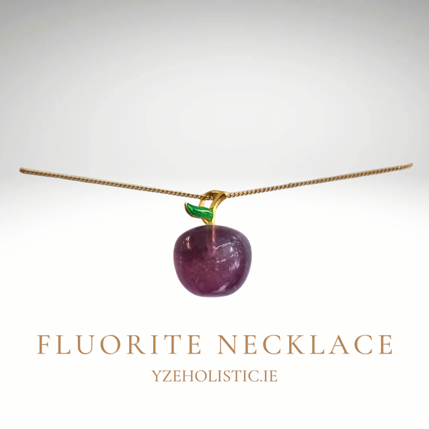 Small Fluorite Apple Necklace-Confidence-Self Love