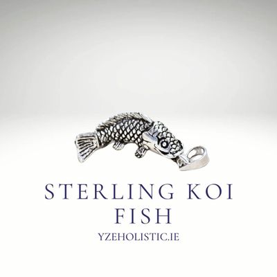 Sterling Koi Fish Pendant Necklace 925 Solid Silver 