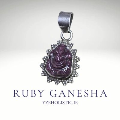 Ruby Ganesha Pendant Necklace