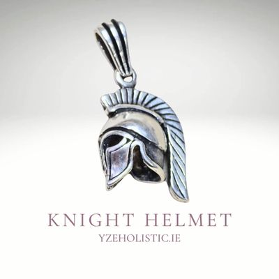 Knight Helmet Pendant Necklace 925 Sterling Silver 