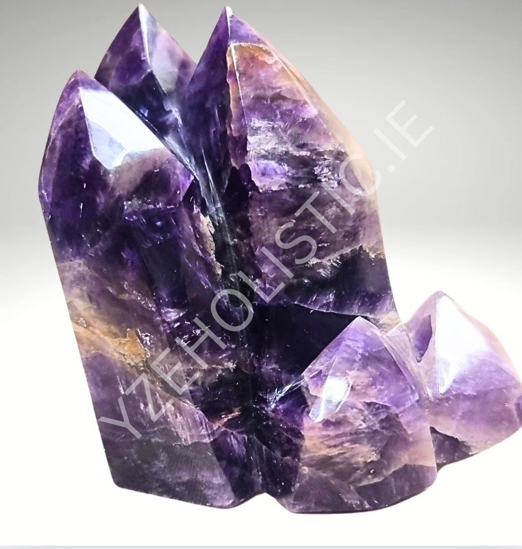 Amethyst Point Healing Crystal Wand Faceted Prism Tower Large 
