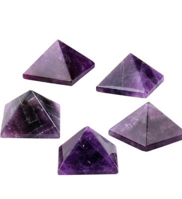 Amethyst Crystal Pyramid Natural Stone Positive Energy Reiki Protection Crystal Pyramid